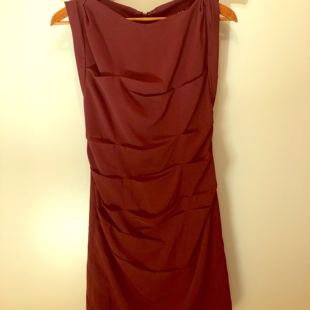 Express burgundy dress